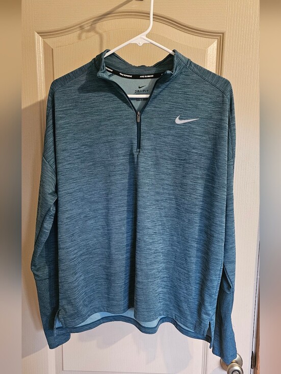 Nike Tops - Women's Nike Running Dry Fit 1/4 Zip Pullover Shirt With Thumb Holes XL
